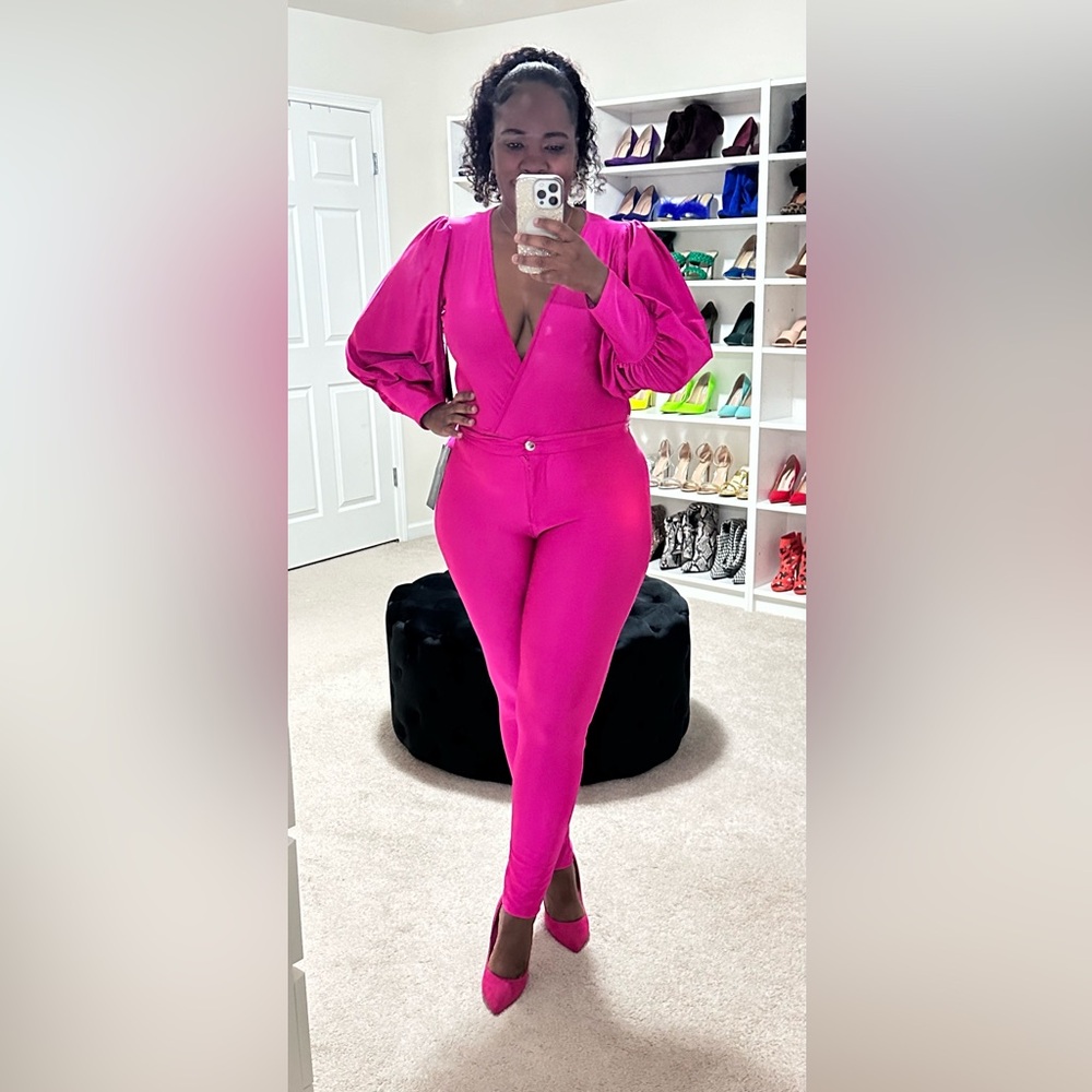 Fuchsia Pants Set - New With Tags - Size L